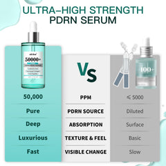OLELON pump and label detail highlighting concentrated PDRN formula benefit