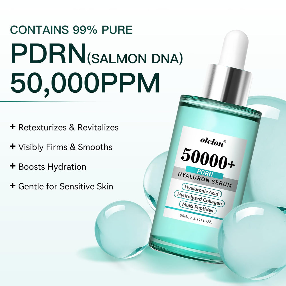 OLELON serum texture drops on hand conveying lightweight hydration