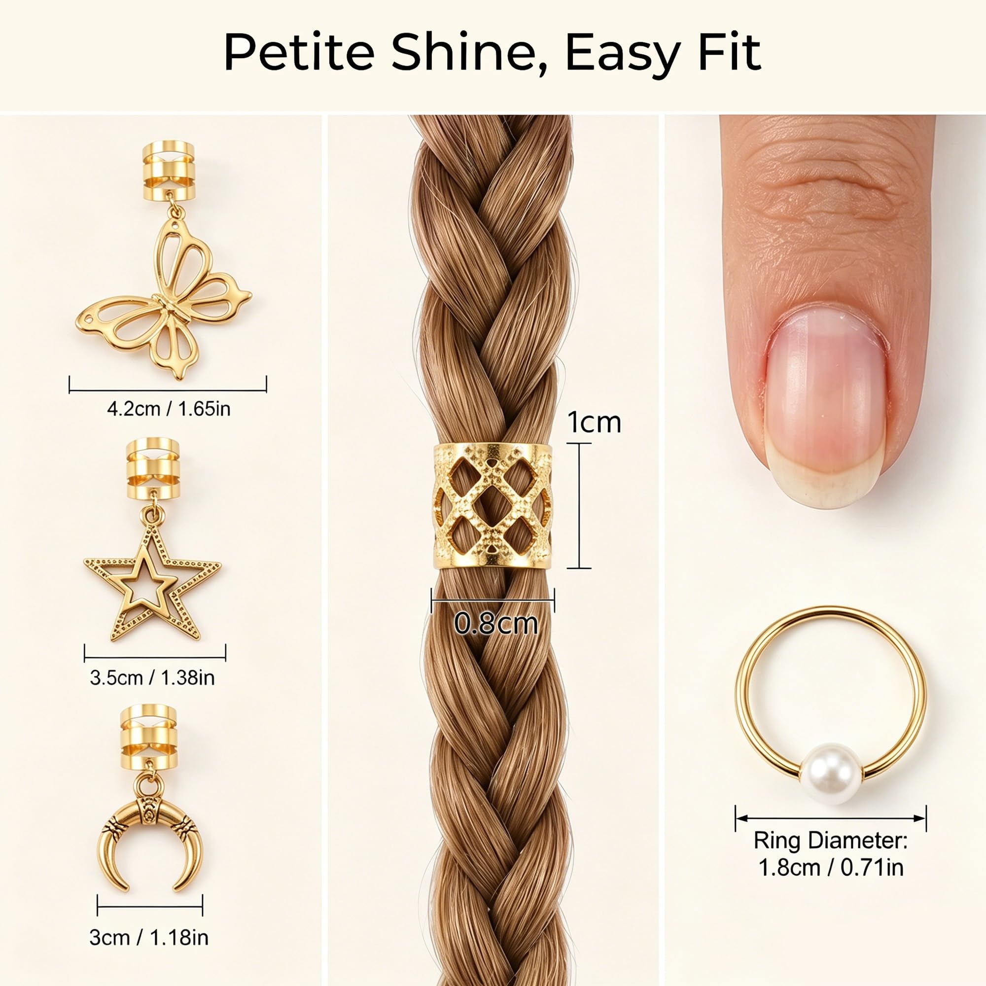 Olen cuff being attached to a braid demonstrating easy application