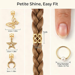 Olen cuff being attached to a braid demonstrating easy application