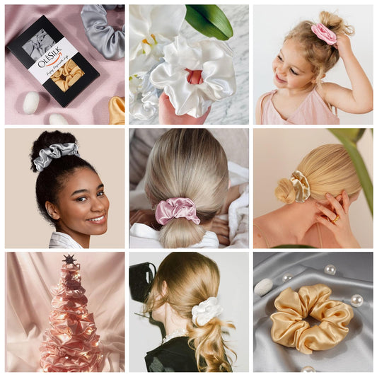 OLESILK close-up of mulberry silk texture preserving hair smoothness