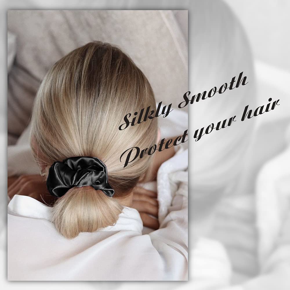 OLESILK scrunchie securing a ponytail to minimize breakage and creases