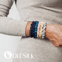 OLESILK worn as a wrist bracelet, stylish convenience and easy storage