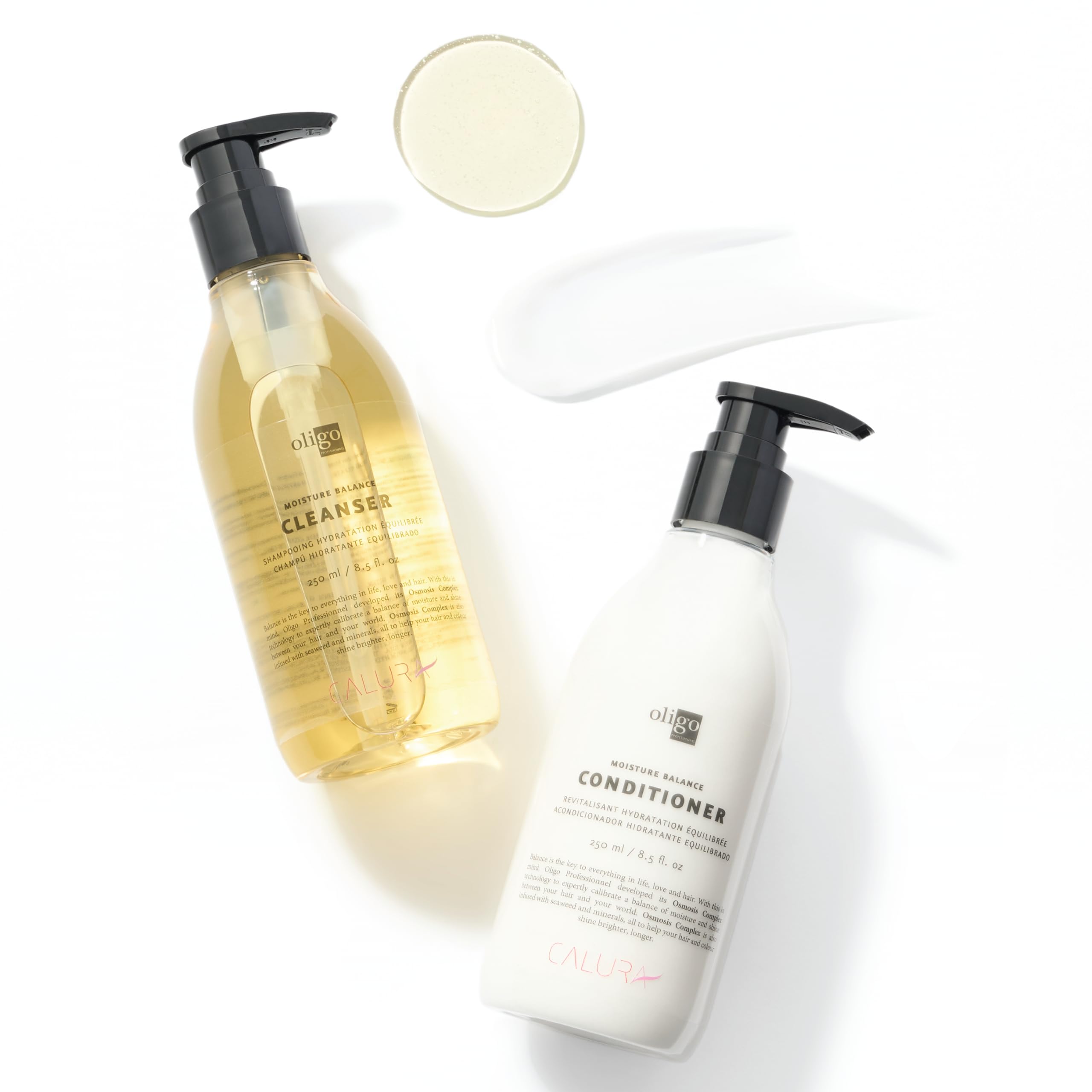 Oligo Professionnel cleanser pump close-up demonstrating gentle application benefit