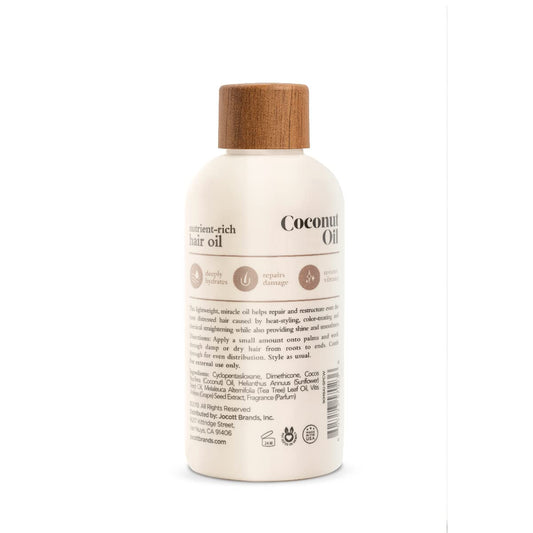 close-up of Oliology label and pump highlighting ingredient clarity