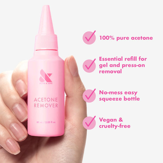 Olive & June squeeze nozzle detail for precise application and mess-free control