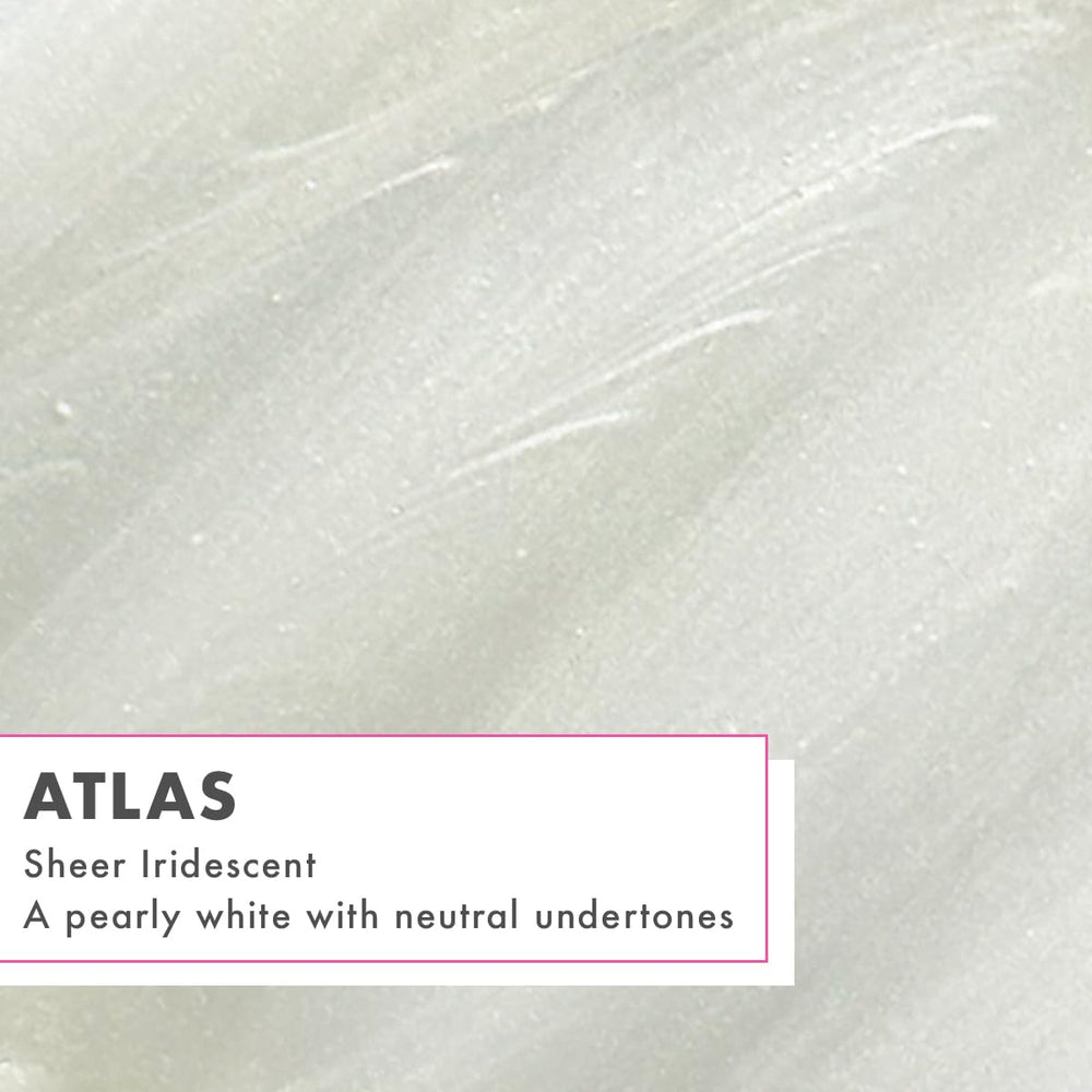 Close-up of cured nails in Atlas Pearly White by Olive & June showing chip resistance