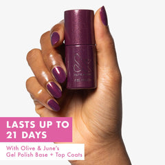 Olive & June brush and cap close-up delivering even application benefit