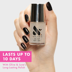 Olive & June wide brush close-up delivering even strokes and easy coverage