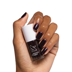 Olive & June bottle front view showing Enchanted Violet shimmer and salon shine