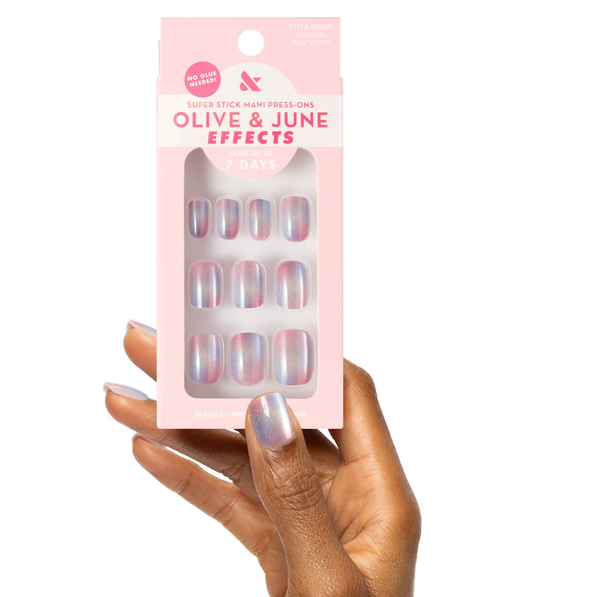 Olive & June front packaging showing Fairy Velvet design and kit benefit