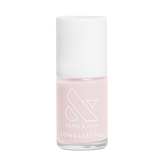 Olive & June front bottle showing sleek label and color payoff benefit