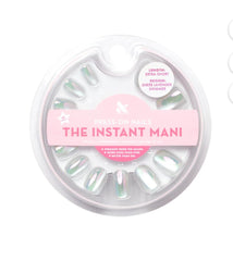 olive & june front packaging showing instant mani kit and eco benefits