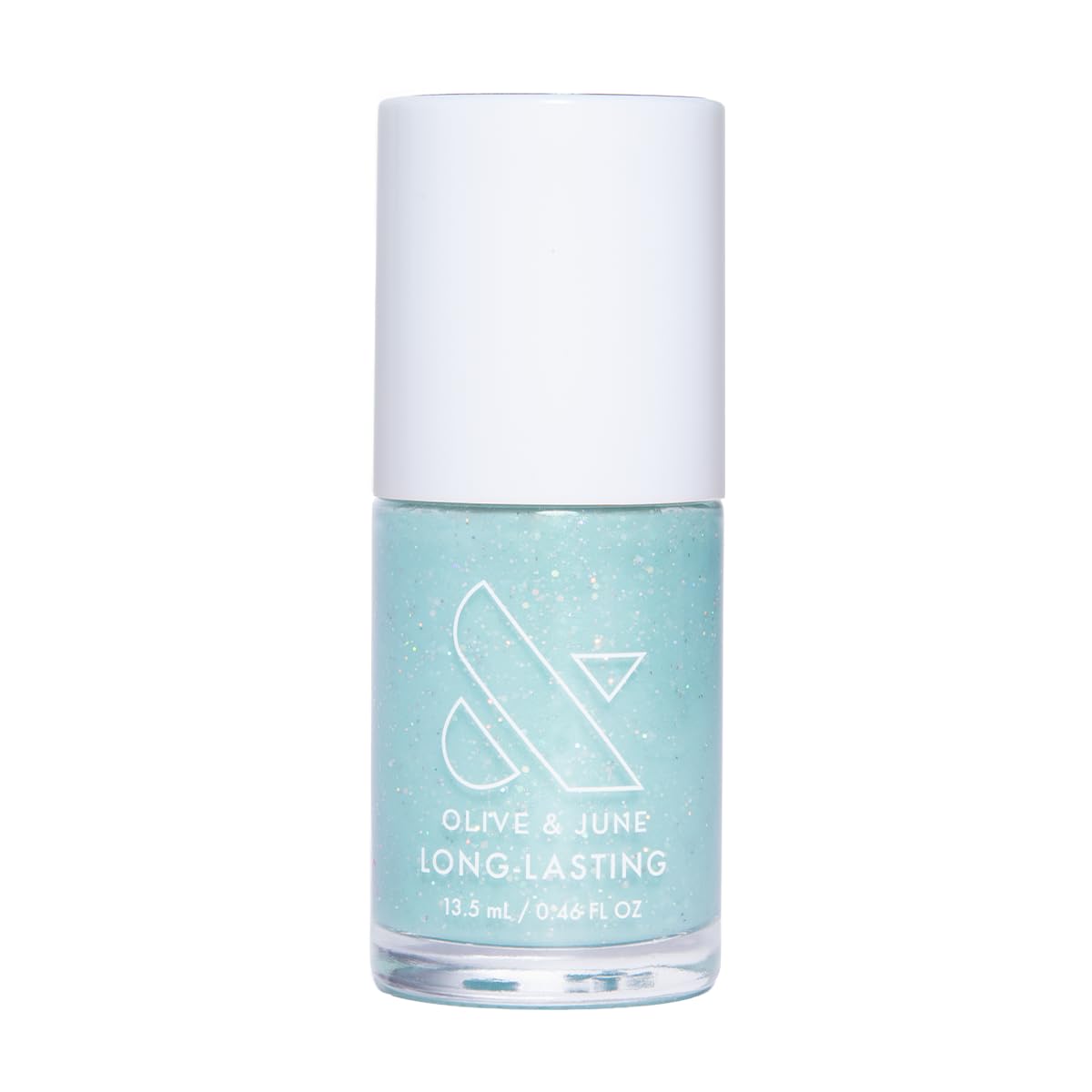 Olive & June front packaging showing Mandalorian Grogu holo glitter, glossy finish