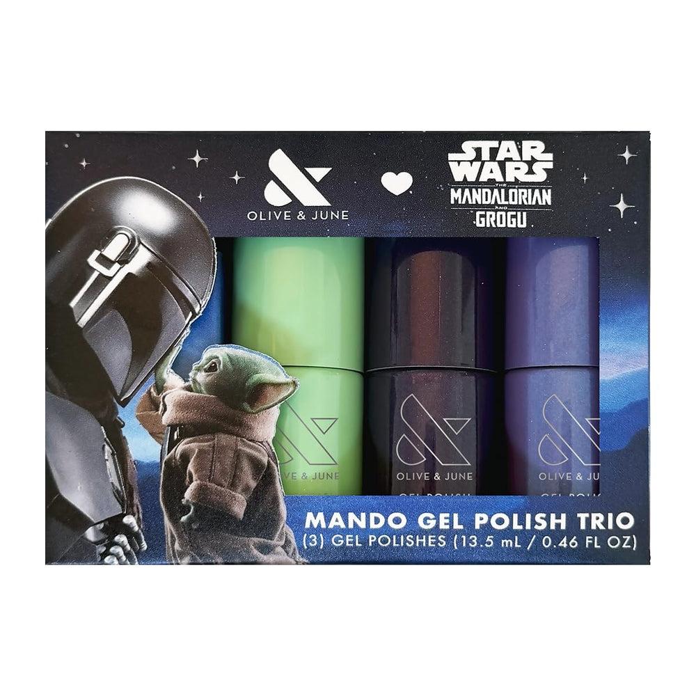 Olive & June front packaging showing trio and collectible design, clear display of shades