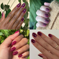 Olive & June gel polish texture close-up highlighting smooth, plump formula