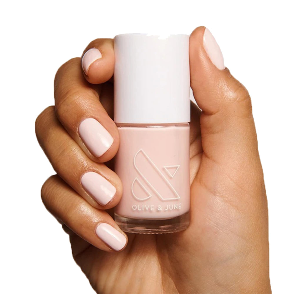 Olive & June front packaging showing GH Baby Pink and polished look benefits