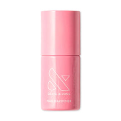 Olive & June bottle front view showing label and glossy finish benefit