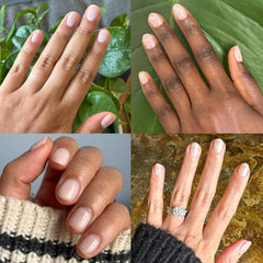Olive & June gel polish curing under LED lamp showing fast, reliable cure