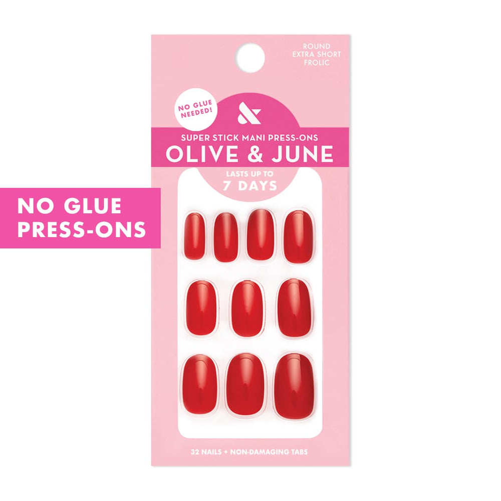 Olive & June patented tab wheel with adhesive tabs for mess-free application