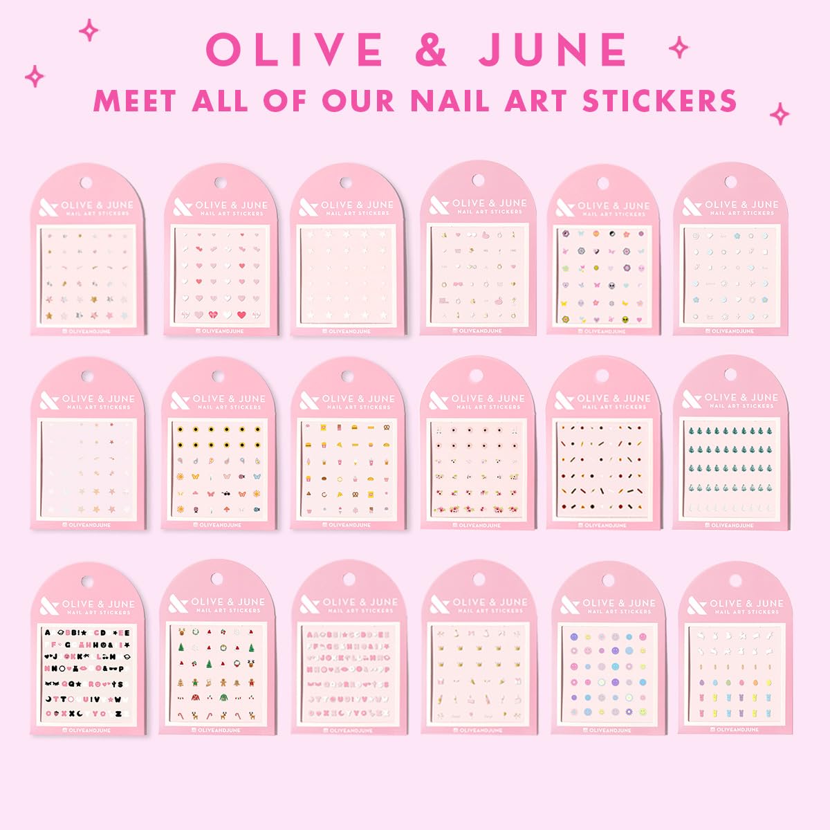 Olive & June lifestyle shot with finished nails showcasing fandom-ready manicure