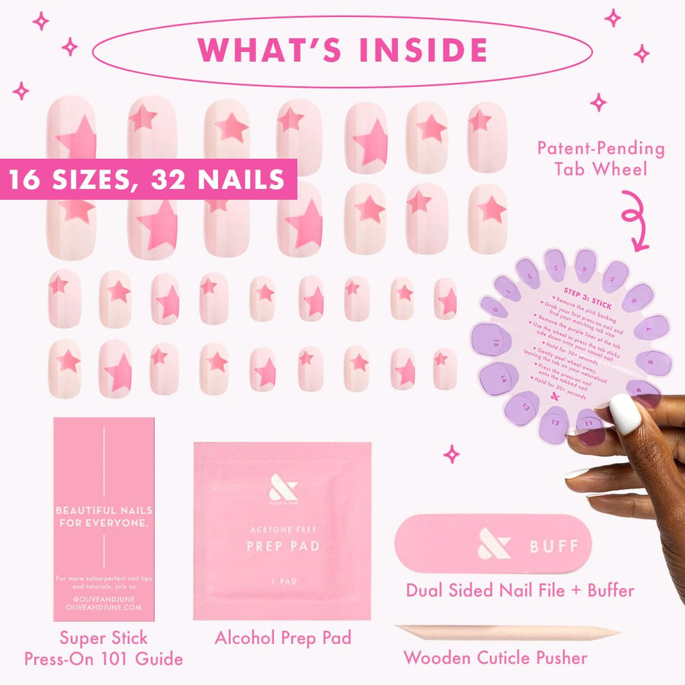 olive & june recycled materials badge highlighting eco-friendly 94% post-consumer benefit