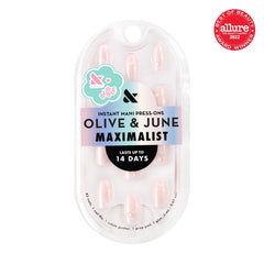 Olive & June close-up of nail finish highlighting realistic shine and texture