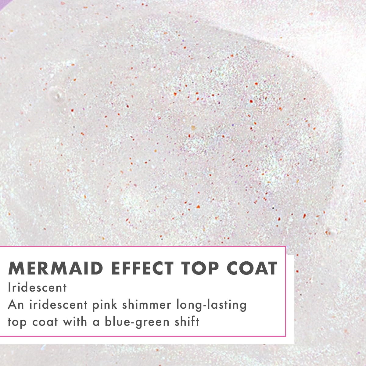 Close-up of Mermaid Effect texture showing iridescent shimmer and plump gloss benefit