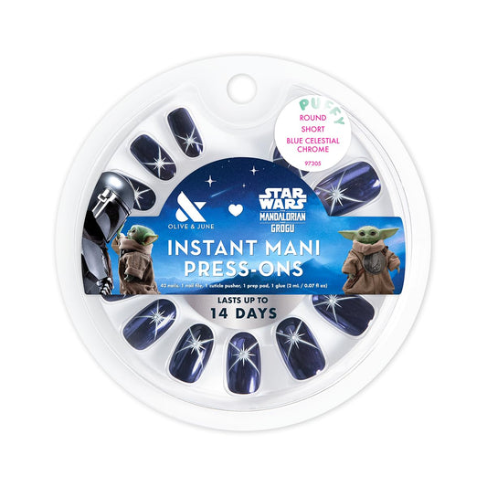 Olive & June arranged 42 press-on nails displaying 21 inclusive sizes for precise fit