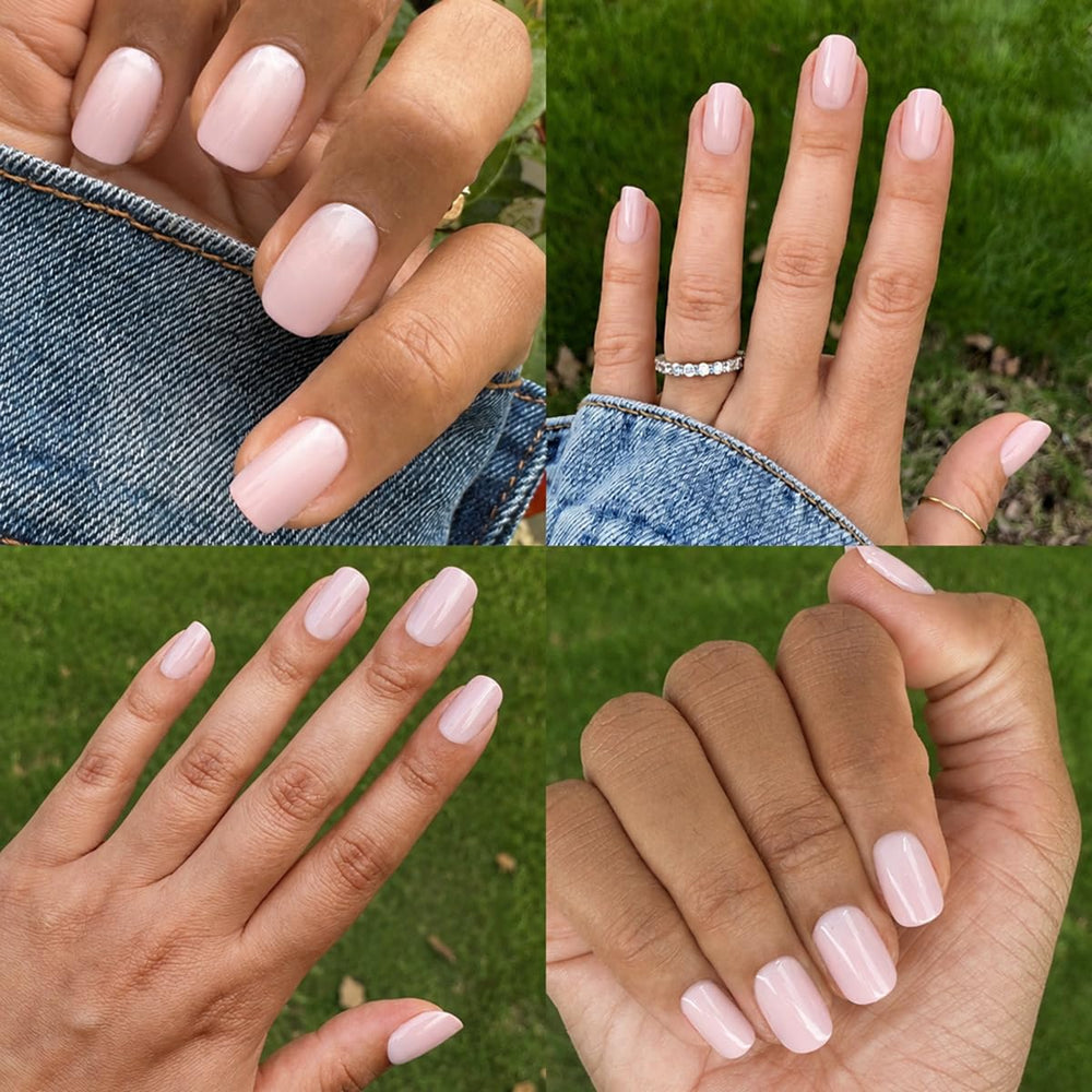 Olive & June wear shot on hand showing authentic salon-quality look