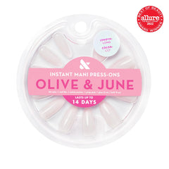 Olive & June open kit with tools and nails displayed for easy at-home application