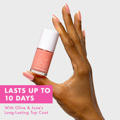 Olive & June wide fan brush spread showing smooth coverage and precision