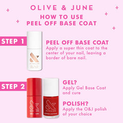 Olive & June base coat with gel polish kit for long-lasting glossy wear