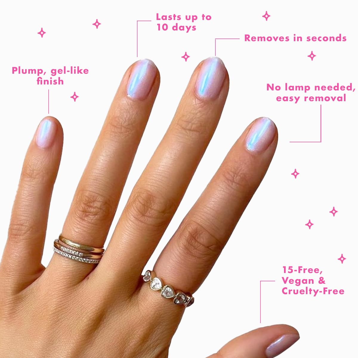 Olive & June polish being applied to nails for salon-like results