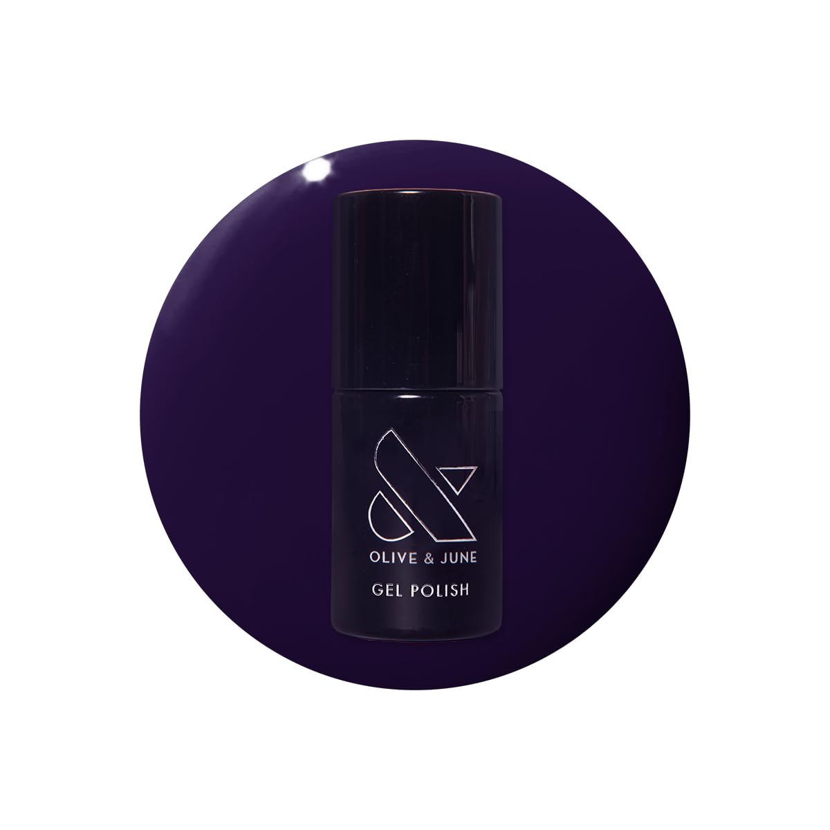 Olive & June front bottle view showing Plum Purple SD color and clean formula benefits