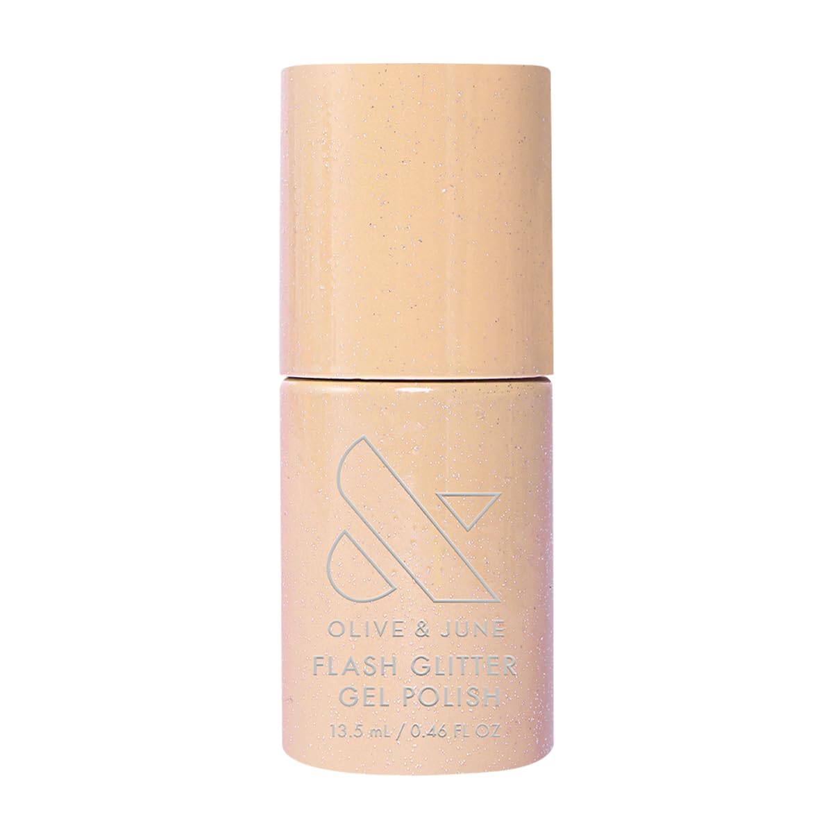 Olive & June front packaging showing gold glitter polish and benefits