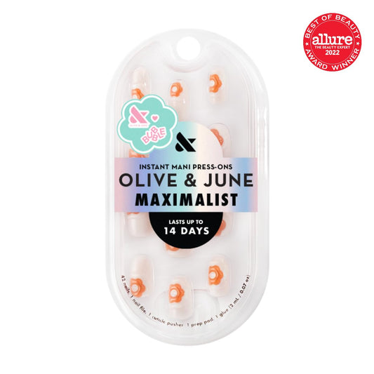 Olive & June close-up of puffy bubble flower art showing realistic textured finish