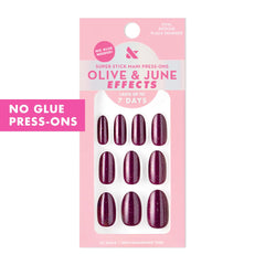 olive & june full layout of 32 press-on nails demonstrating variety