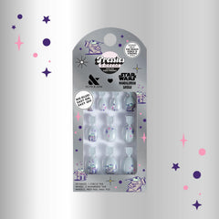 Olive & June adhesive tab wheel displayed for easy, glue-free wear