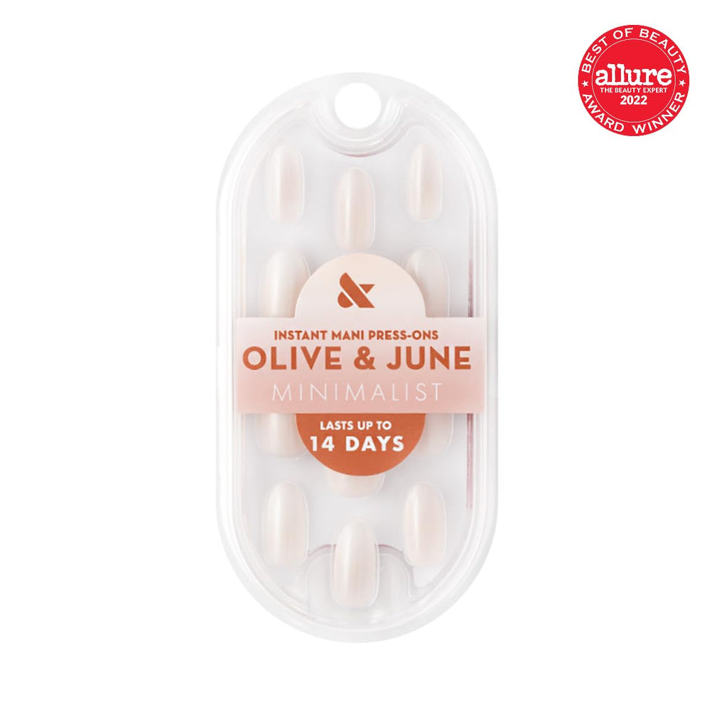 Olive & June Pure White Syrup gradient close-up revealing natural subtle finish