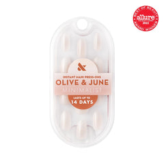 Olive & June Pure White Syrup gradient close-up revealing natural subtle finish
