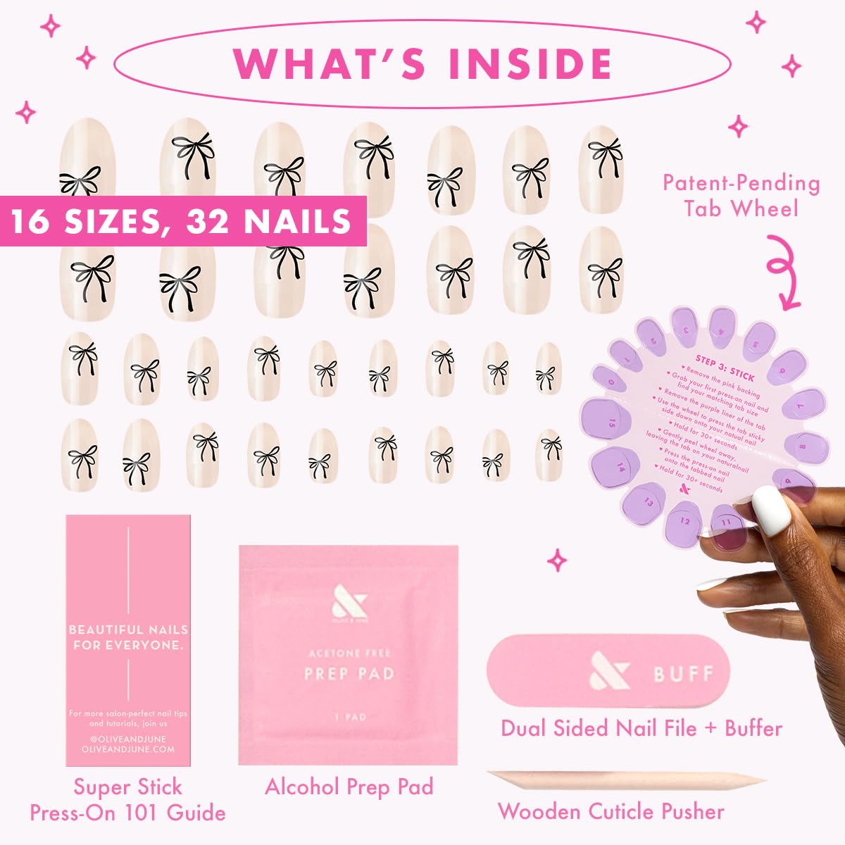 Olive & June hand removing a nail to show quick pop-off, damage-free removal