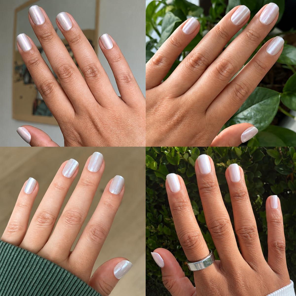 Olive & June side profile highlighting curve for a natural nail appearance