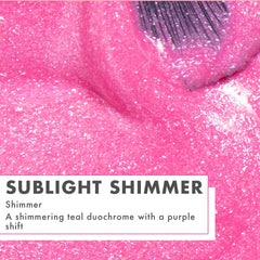 Olive & June swatch on skin showing true Signet Pink pigment payoff