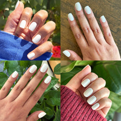 Olive & June size chart display demonstrating 21 sizes for precise nail fit