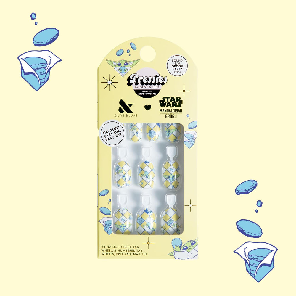 Olive & June 14 nail sizes spread to show custom fit for kids