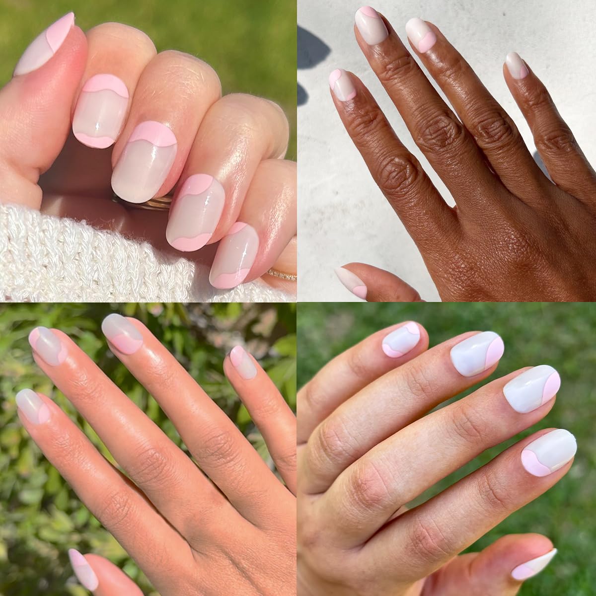 Olive & June size selection chart with 16 sizes for a precise nail fit benefit