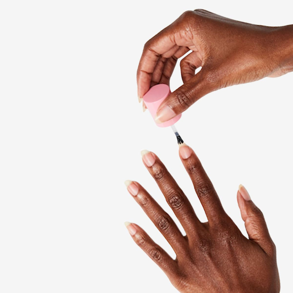 Olive & June before and after nails demonstrating improved strength
