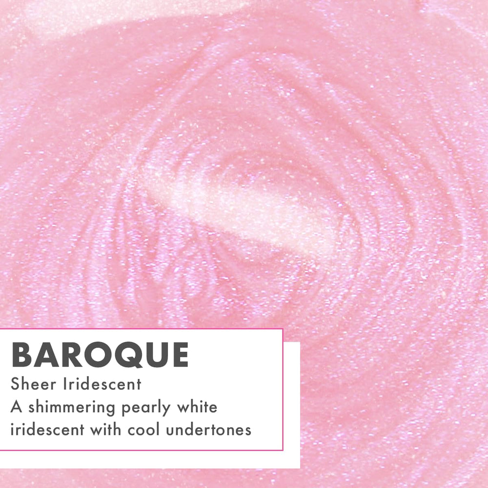 Olive & June swatch wheel displaying Baroque Pearly Iridescent color and reflective sheen