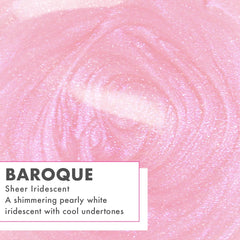 Olive & June swatch wheel displaying Baroque Pearly Iridescent color and reflective sheen